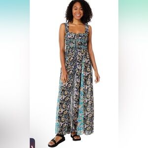 Intimately Free People Dance With Me Sheer Floral Printed Maxi Dress, small  NWT